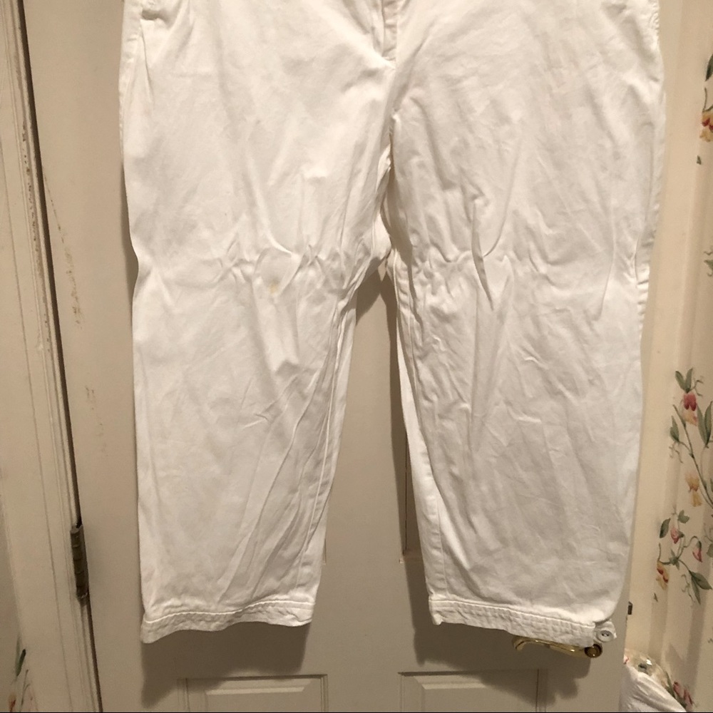Talbots white dropped pant